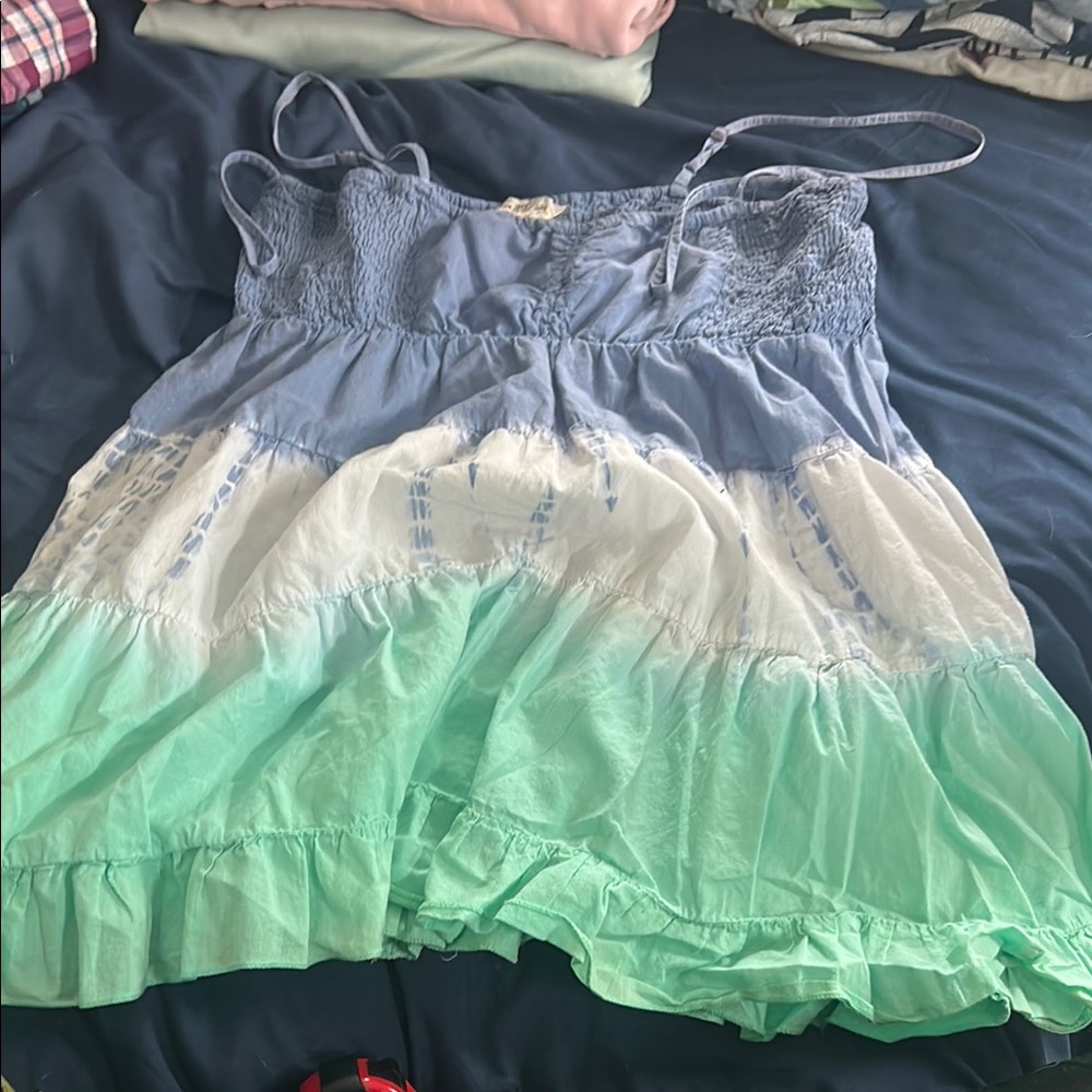 Fun & Flirt Blue and Green Ombre Tank Top